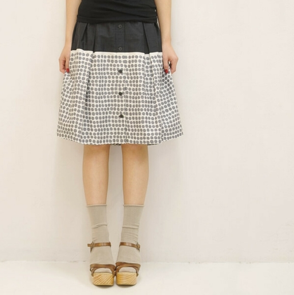Marimekko Dresses & Skirts - MARIMEKKO Poni Polka Dot Spot Print A-Line Cotton High Waisted Skirt